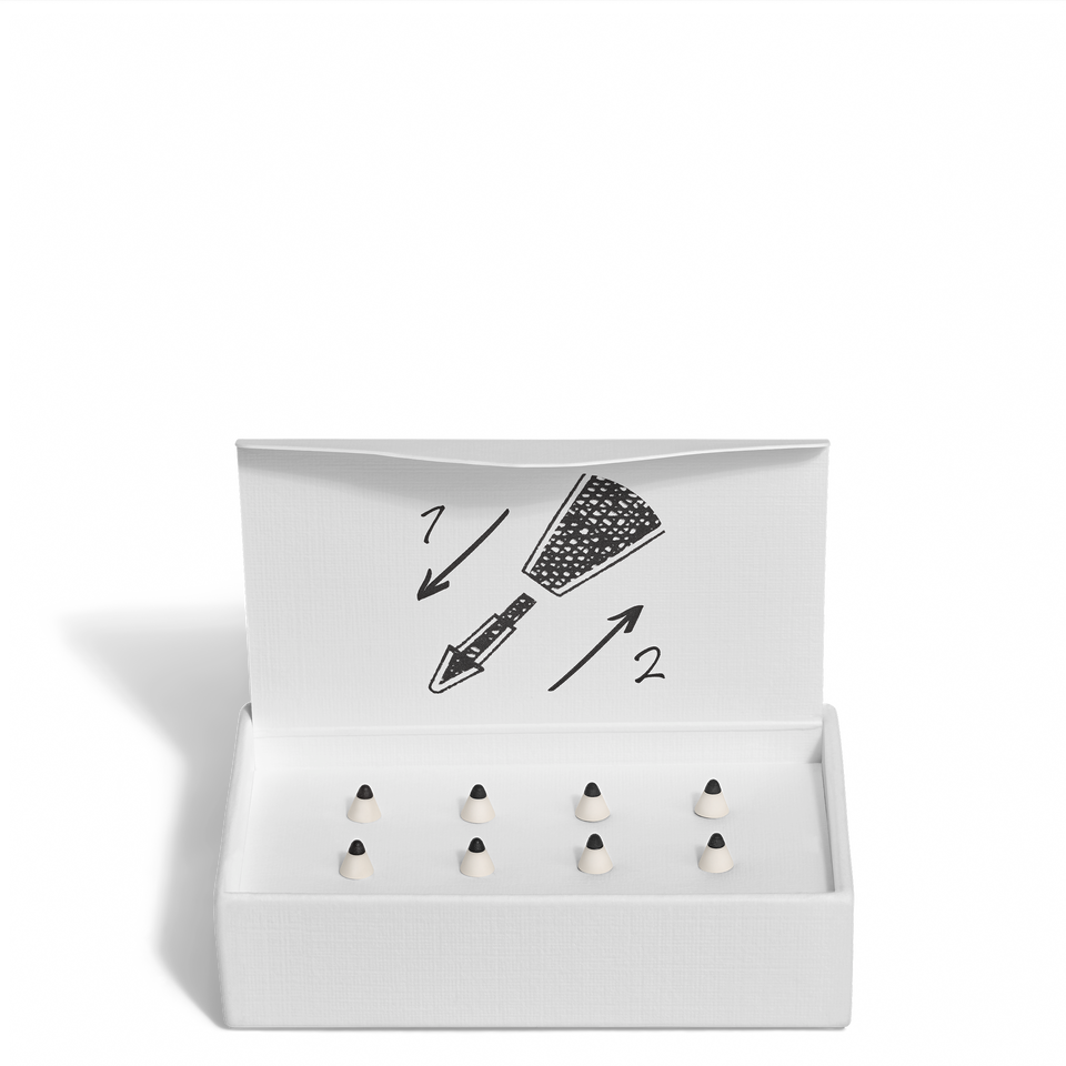 Smooth Replacement Tips for Montblanc Digital Pen, Ivory - 1