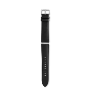 Black calf strap with grey pin buckle