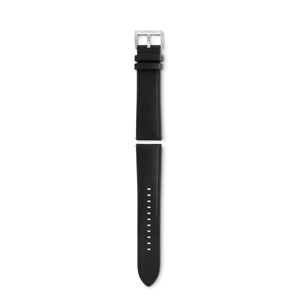 Black calf strap with grey pin buckle - 1