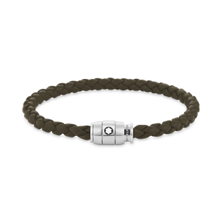 Medium Soft Leather Khaki Bracelet