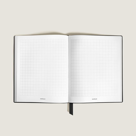 Large Notebook, Saffiano Leather, Black – Squared Pages