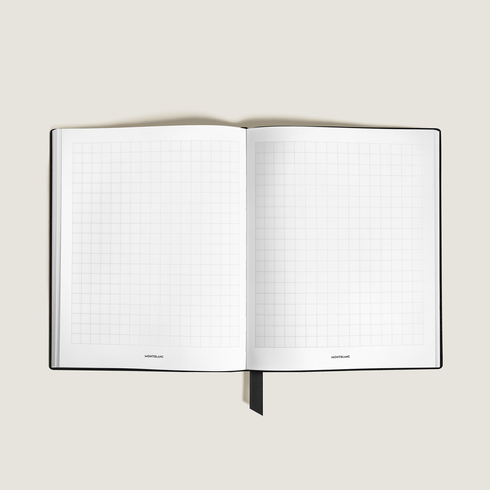 Large Notebook, Saffiano Leather, Black &ndash; Squared Pages - 1