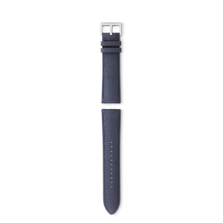 Blue calf strap with grey pin buckle