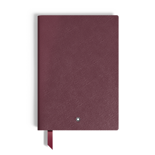 Medium Notebook, Cassis Leather, Burgundy &ndash; Lined Pages