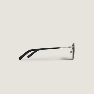 Squared Sunglasses with Silver Colored Metal Frame