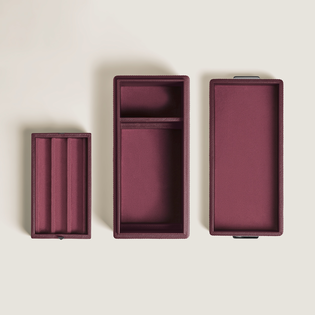 Pen Holder in Cassis Leather