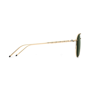 Squared Sunglasses with Gold Coloured Metal Frame