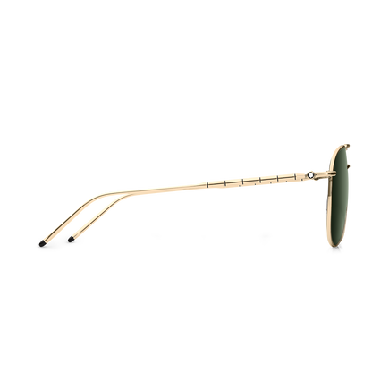 Squared Sunglasses with Gold Coloured Metal Frame