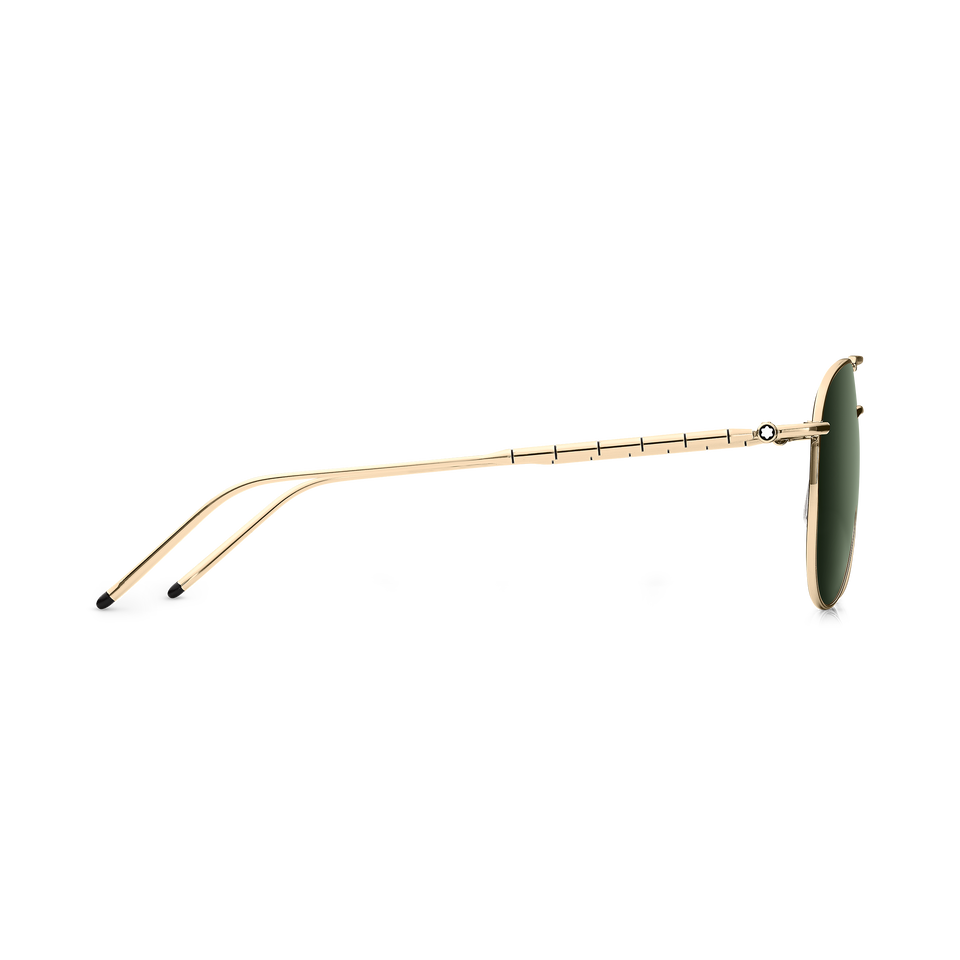 Squared Sunglasses with Gold Coloured Metal Frame - 2