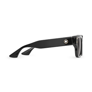 Rectangular Sunglasses with Black Coloured Acetate Frame