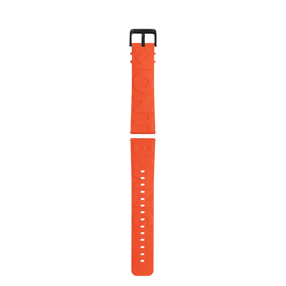 Orange Rubber Strap with Logo - 1