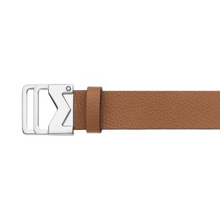 Grainy caramel 35mm leather belt