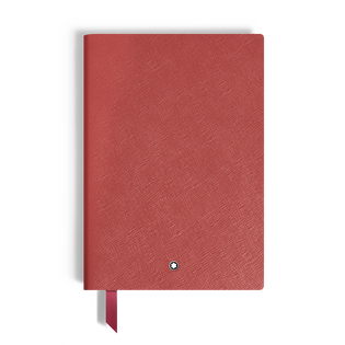 Medium Notebook, Brick Red Leather, Red &ndash; Lined Pages