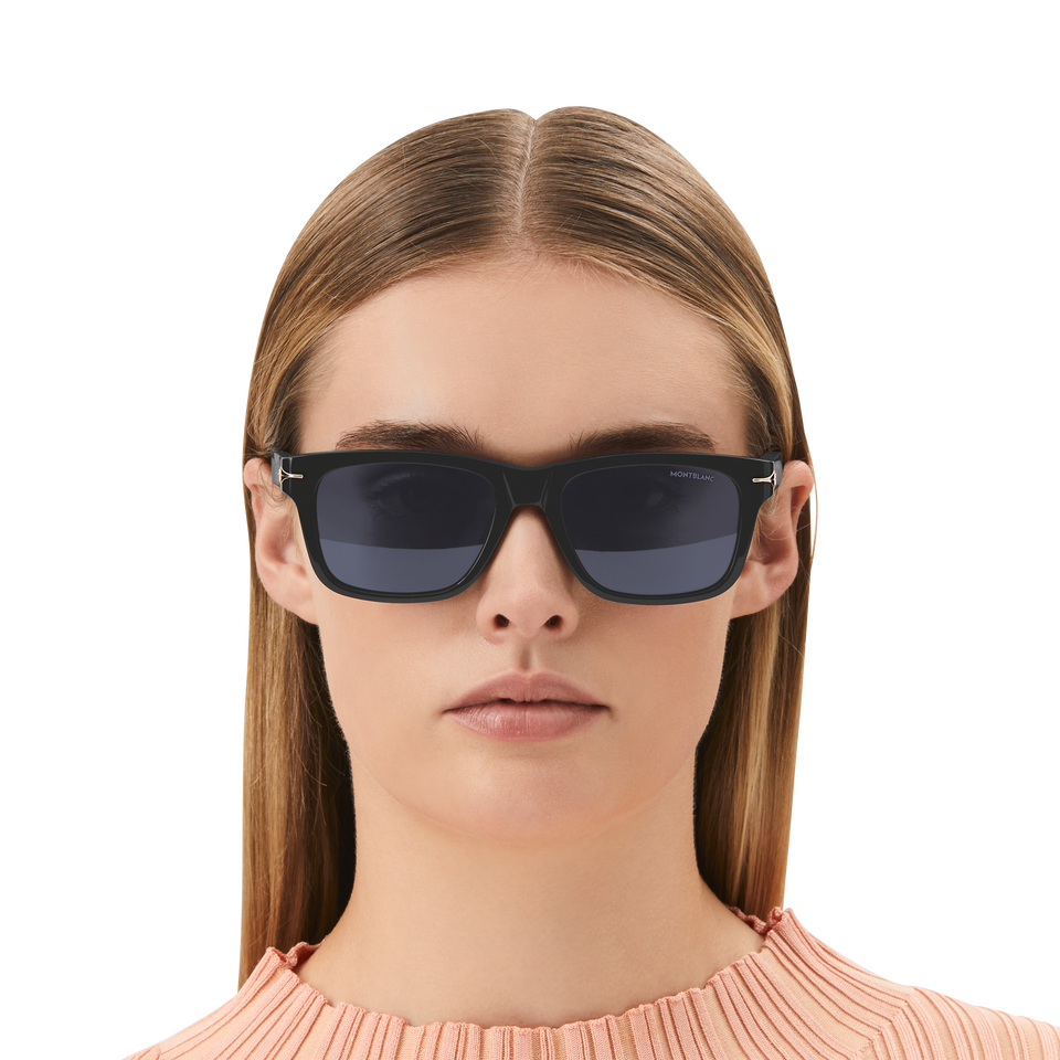 Rectangular Sunglasses with Black Coloured Acetate Frame - 3