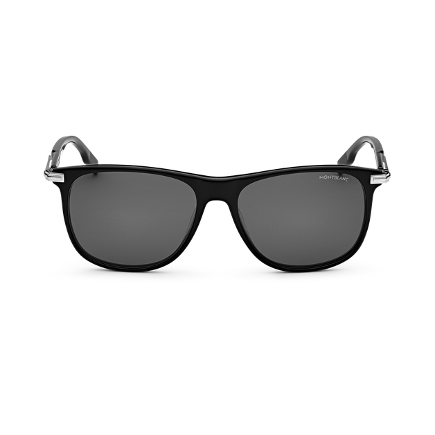 نظارات شمسية مستطيلة بإطار أسود من الأسيتات - 1