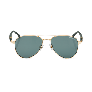 Squared Sunglasses with Gold Coloured Metal Frame
