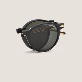 Oval foldabale Sunglasses with Black Colored Injected Frame