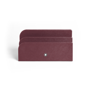 Letter Rack in Cassis Leather