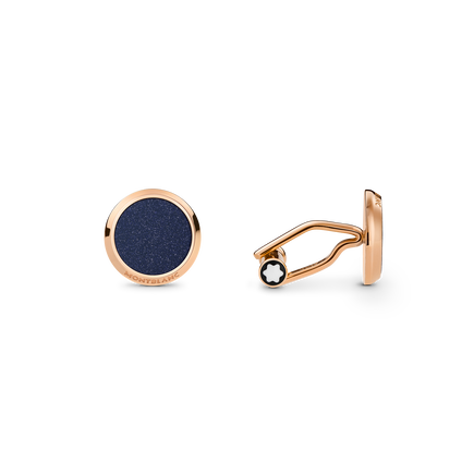 Meisterstück Cufflinks with Blue Goldstone Inlay
