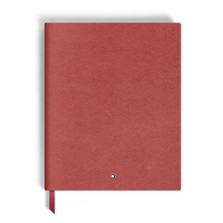 Large Notebook, Saffiano Leather, Red &ndash; Lined Pages