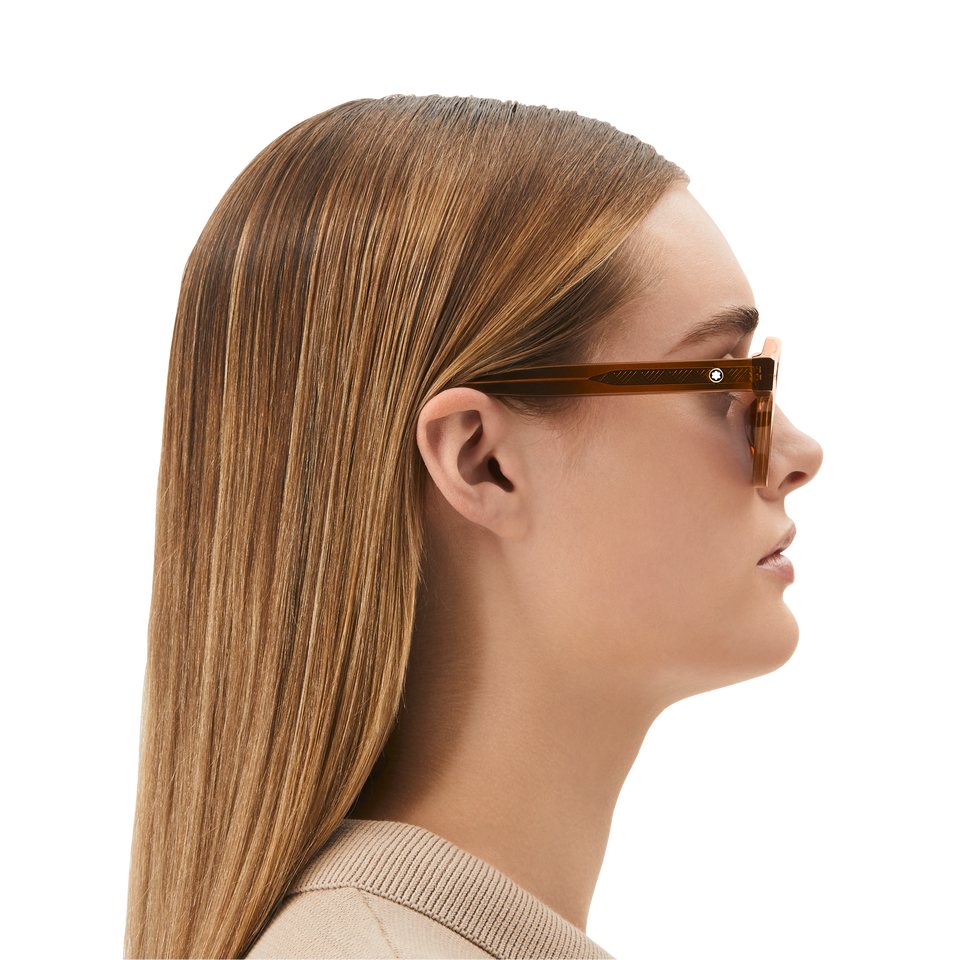 Round Sunglasses with Brown Coloured Acetate Frame - 5