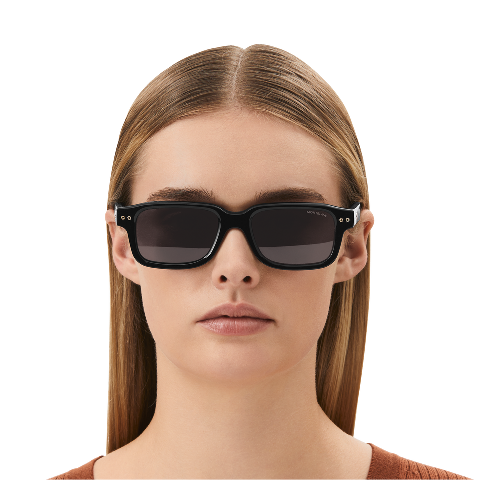 Rectangular Sunglasses with Black Coloured Acetate Frame - 4