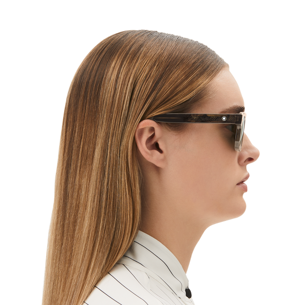 Rectangular Sunglasses with Havana Coloured Acetate Frame - 6