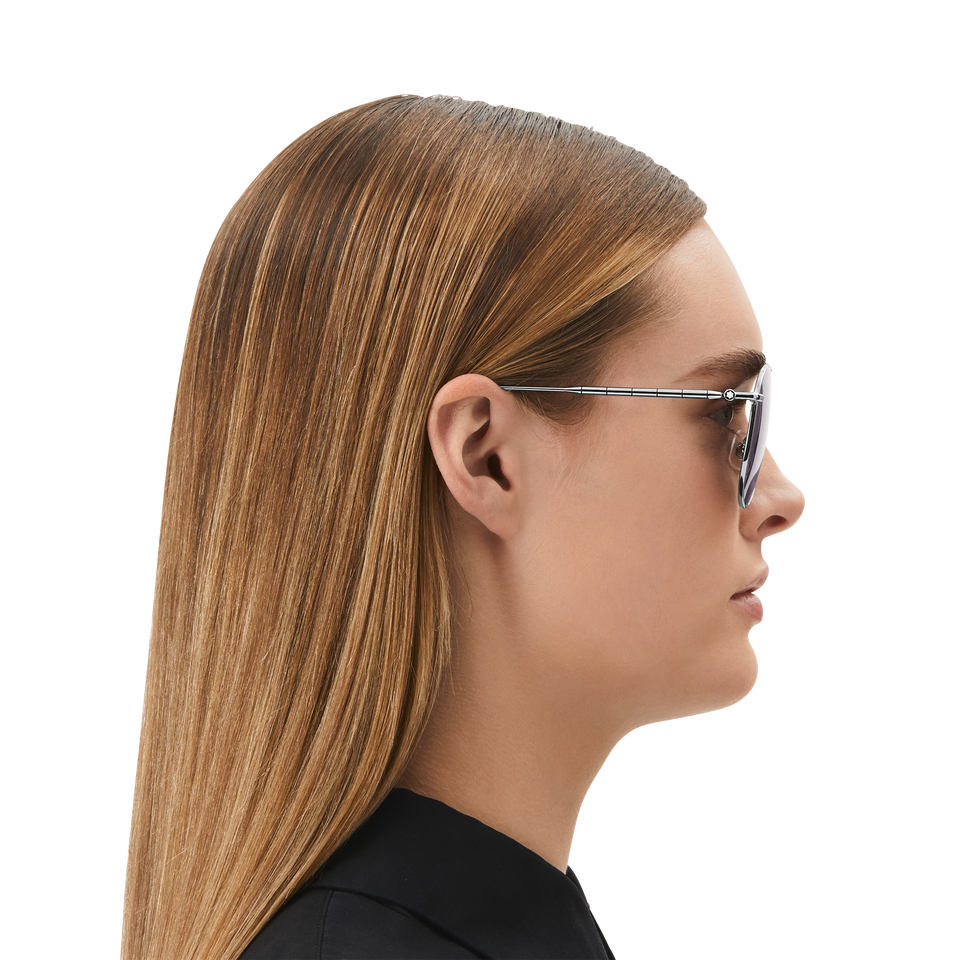 Squared Sunglasses with Silver Coloured Metal Frame - 6