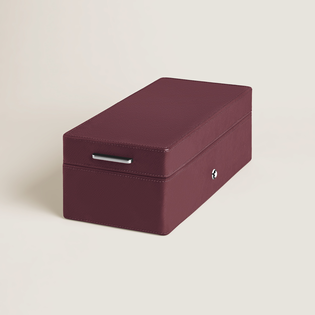 Pen Holder in Cassis Leather