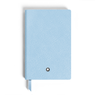 Small Notebook, Saffiano Leather, Pale Blue &ndash; Lined Pages