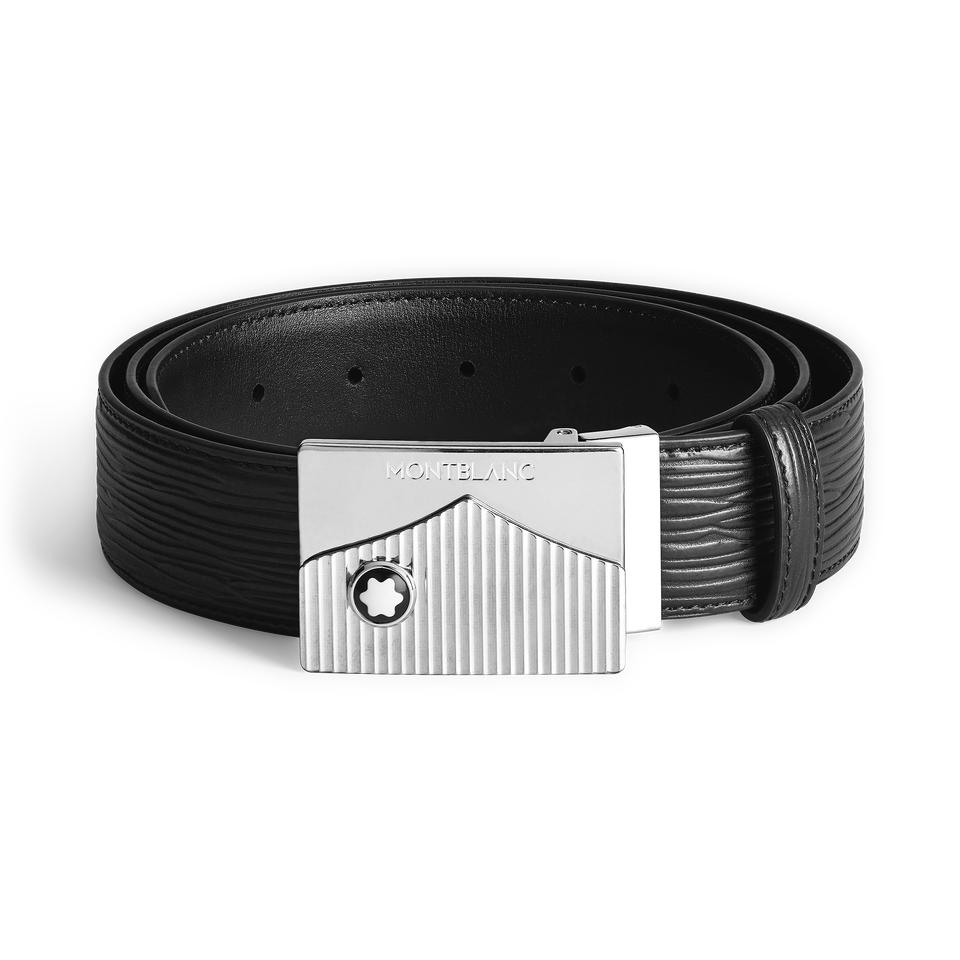 Black 35&nbsp;mm leather belt - 1