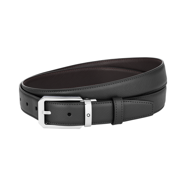 Rectangular 30&nbsp;mm Reversible Belt in Leather - 1