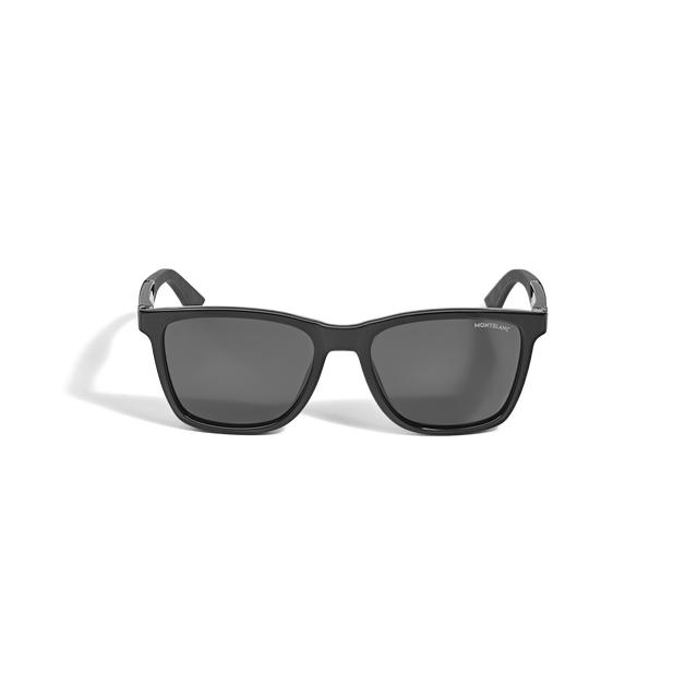 Rectangular Sunglasses with Injected Black Colored Frame - 1