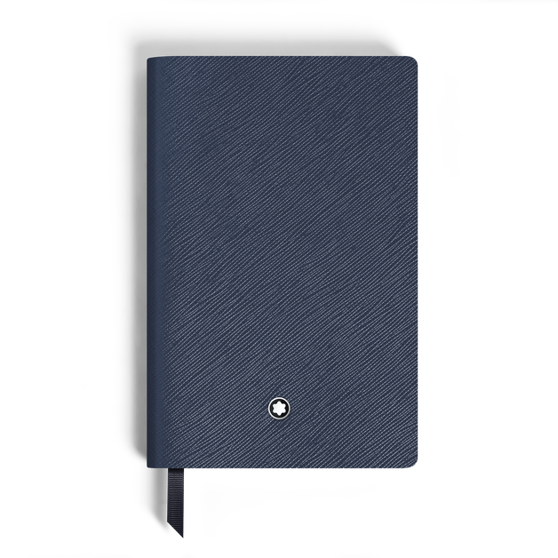 Small Notebook, Saffiano Leather, Blue – Lined Pages - 2