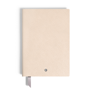 Medium Notebook, Saffiano Leather, Cloudy Beige &ndash; Lined Pages