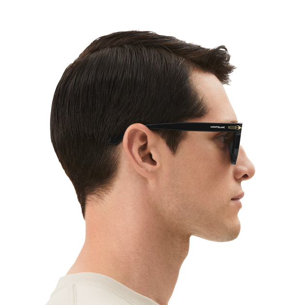 Squared Sunglasses with Black Coloured Acetate Frame (M) - 7