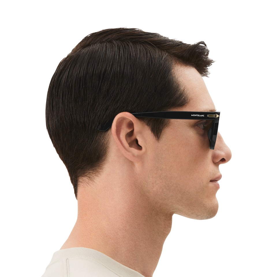 Squared Sunglasses with Black Coloured Acetate Frame (M) - 7