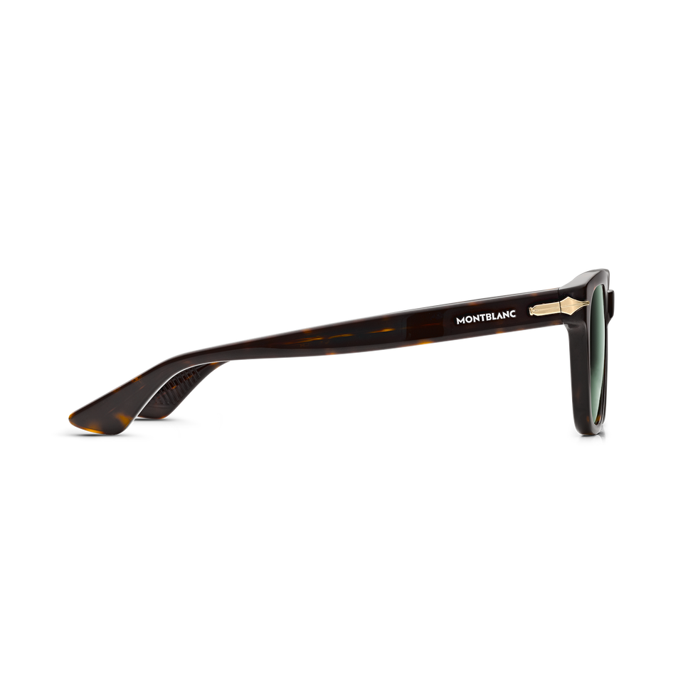 Squared Sunglasses with Havana Coloured Acetate Frame (S) - 2