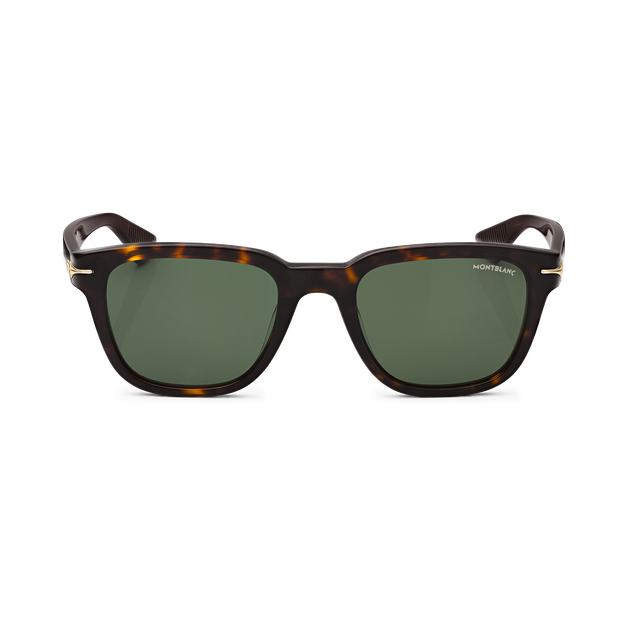 Squared Sunglasses with Havana Coloured Acetate Frame (M) - 1