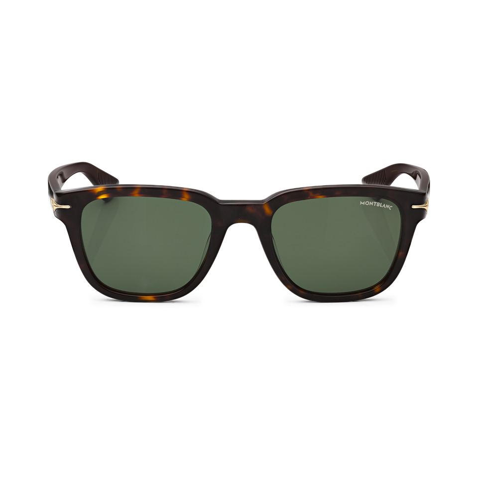 Squared Sunglasses with Havana Coloured Acetate Frame (M) - 1
