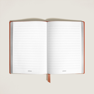 Medium Notebook, Cayenne Leather, Burgundy &ndash; Lined Pages