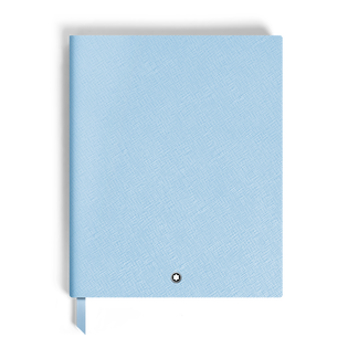Large Notebook, Saffiano Leather, Pale Blue &ndash; Lined Pages