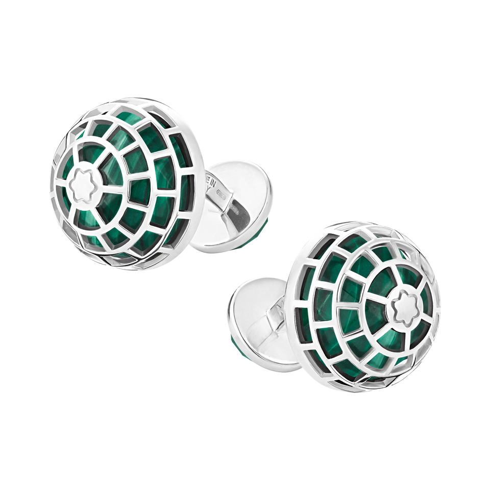 Montblanc Meisterst&uuml;ck Cufflinks with Malachite stone - 1