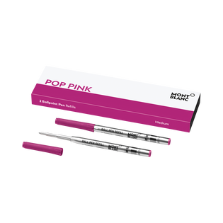 2 Ballpoint Refills, Pop Pink - Medium