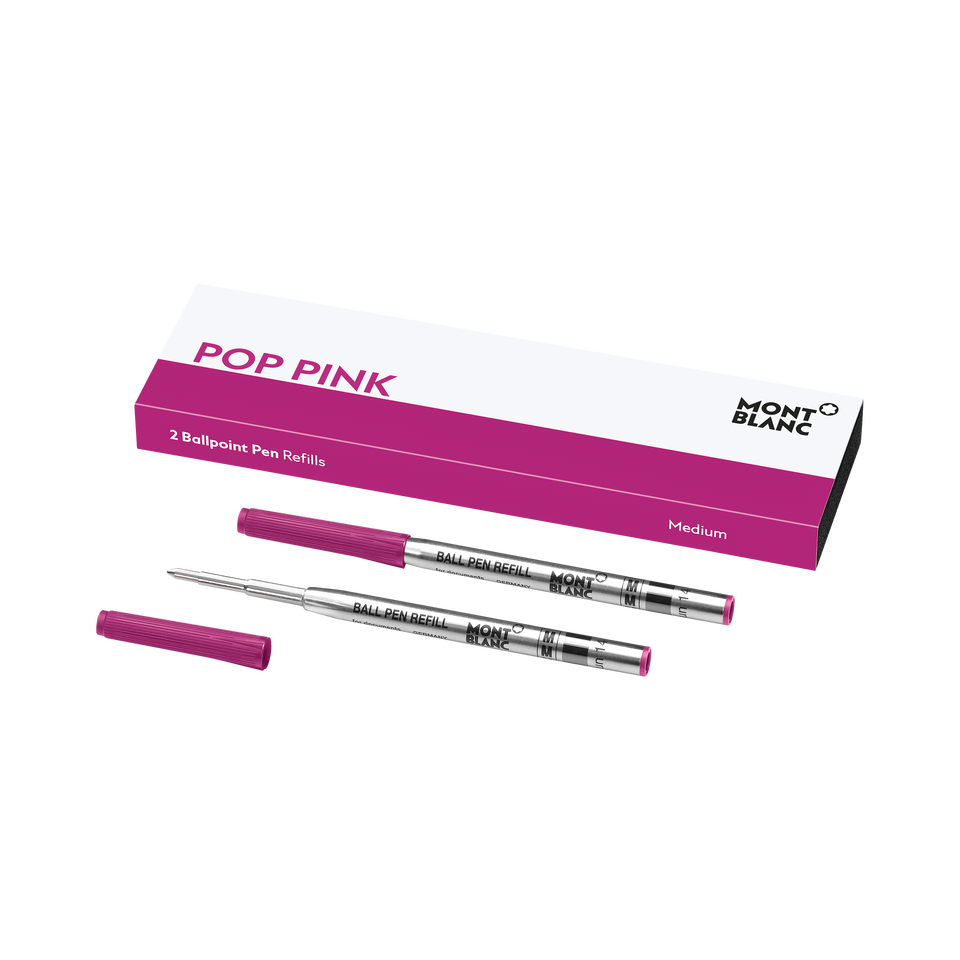 2 Ballpoint Refills, Pop Pink - Medium - 1
