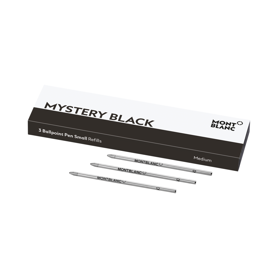 3x Ballpoint Pen Small Refills, Mystery Black - 1