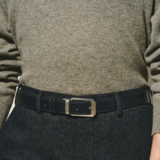 Black/brown 30 mm reversible leather belt