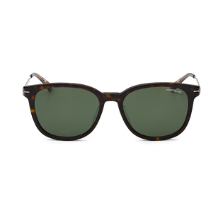 Round Sunglasses with Havana Acetate Frame