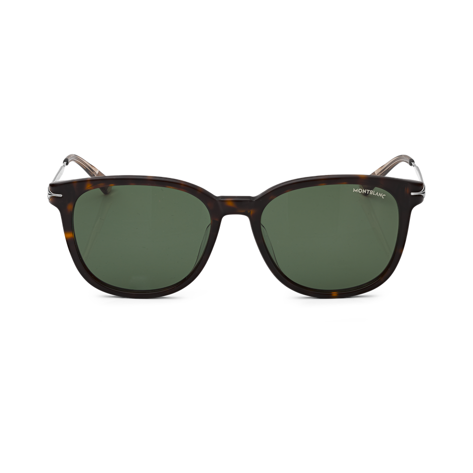 Round Sunglasses with Havana Acetate Frame - 1