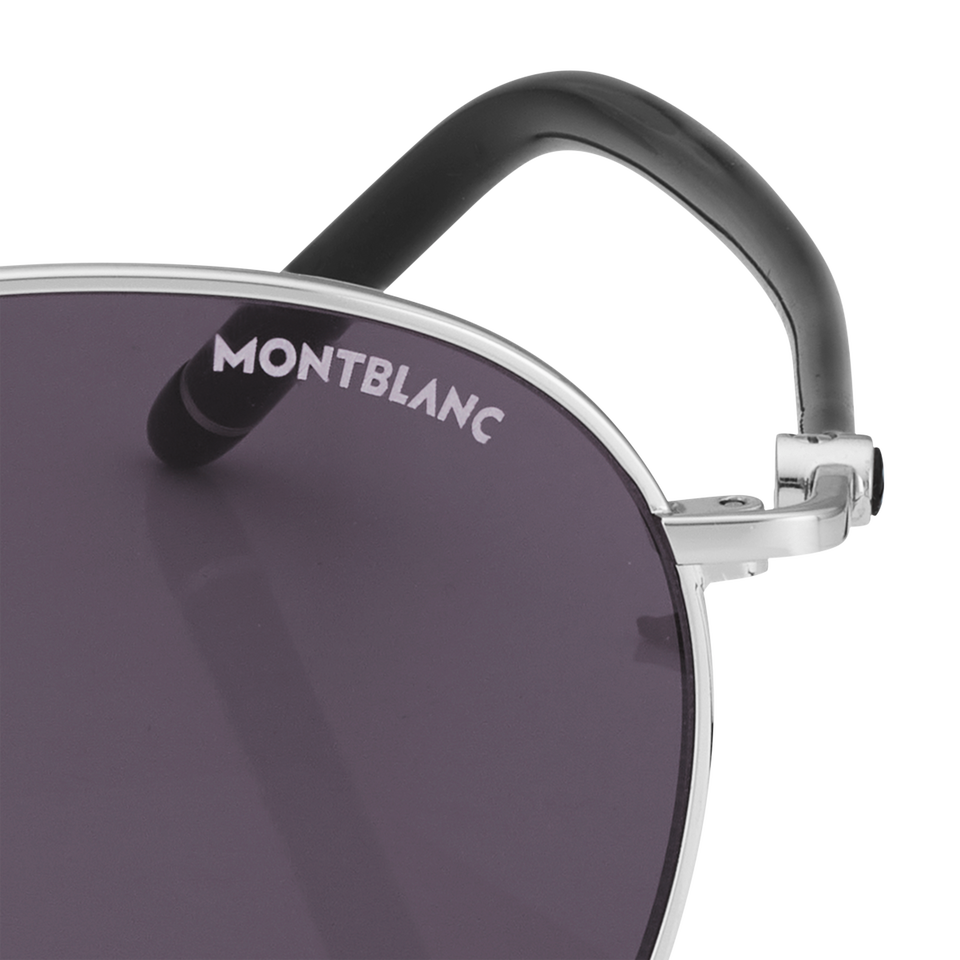 Round sunglasses with Silver Coloured Metal Frame - 3